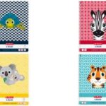 Scholierblok 'Schattige Dieren Schildpad', geruit, formaat A4.