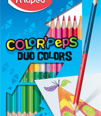 Maped driehoekig kleurpotlood COLOR'PEPS DUO, 18 stuks in doosje