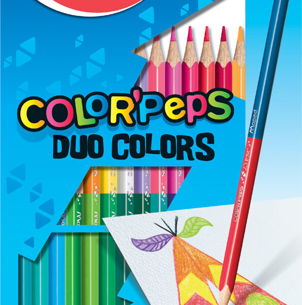 Maped driehoekig kleurpotlood COLOR'PEPS DUO, 18 stuks in doosje