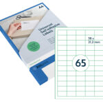 rillprint universele etiketten, 38 x 21,2 mm, transparant