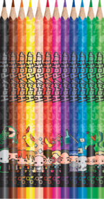 Maped driehoekige kleurpotloden HARRY POTTER, 12 stuks in kartonnen doosje