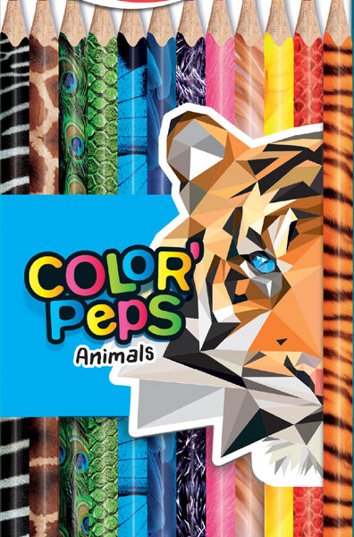 Maped driehoekig kleurpotlood COLOR'PEPS Animals, 12 stuks in doosje