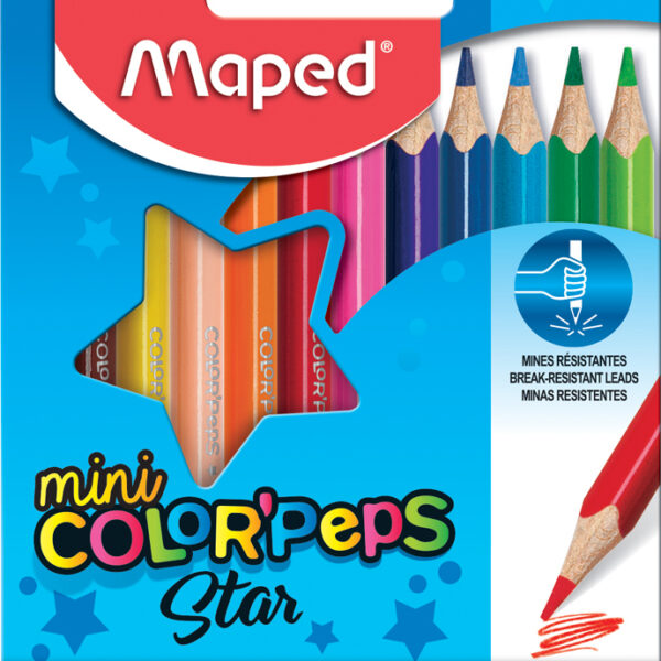 Maped driehoekige kleurpotloden COLOR´PEPS Mini, 12 stuks kartonnen doosje