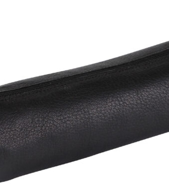 Clairefontaine leren rolbeursje, zwart