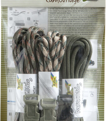 Camouflage paracordset, gekleurd gesorteerd