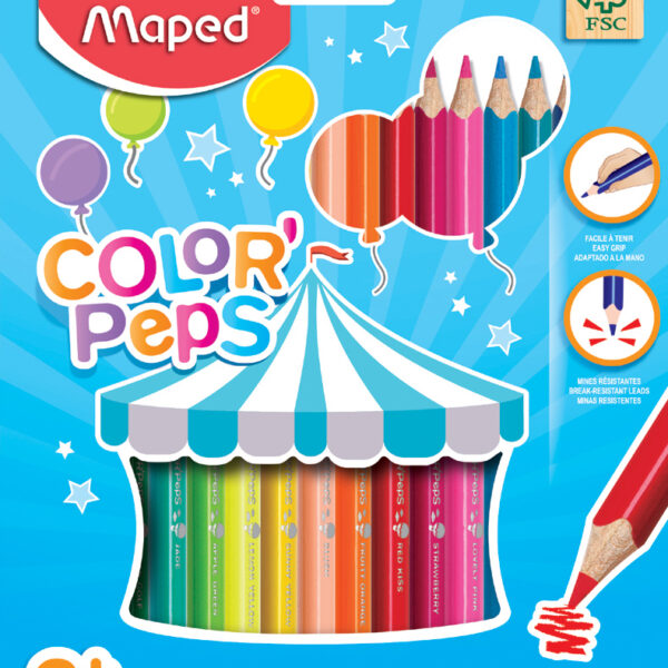 Maped my first driehoekig kleurpotlood COLOR'PEPS JUMBO, 18 stuks in doosje