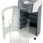 LEITZ papiervernietiger / papierversnipperaar IQ OptiMax Office P5, wit/grijs