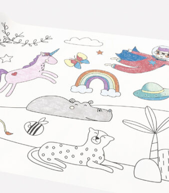 Rol met avontuurmotieven voor tekenmat, 300 x 4 m