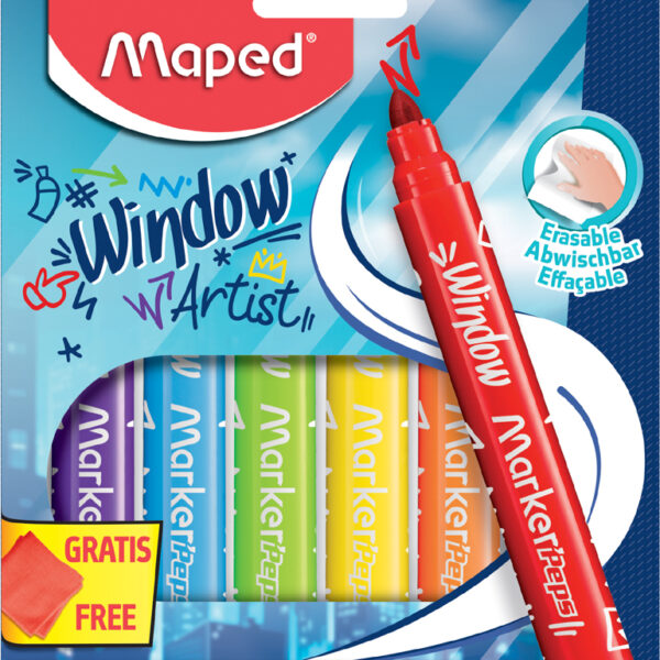 Maped raam marker MARKER'PEPS Window, 6 stuks in doosje