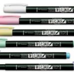 Tombow kalligrafiestift Fudenosuke Pastel, geel
