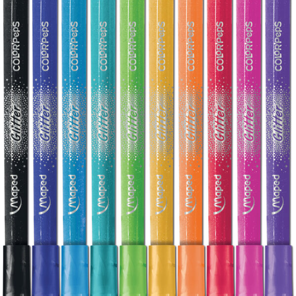 Maped Glinstervezel Stiften COLOR'PEPS, etui met 10 stuks