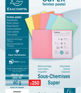 EXACOMPTA omslagmap SUPER 60, DIN A4, 60 g/m2, assorti