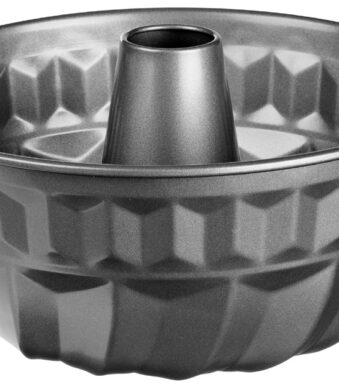 GastroMax tulband bakvorm, van carbonstaal, 1,8 liter, grijs