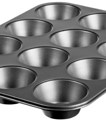 GastroMax muffin-bakvorm, van carbonstaal, voor 12 muffins