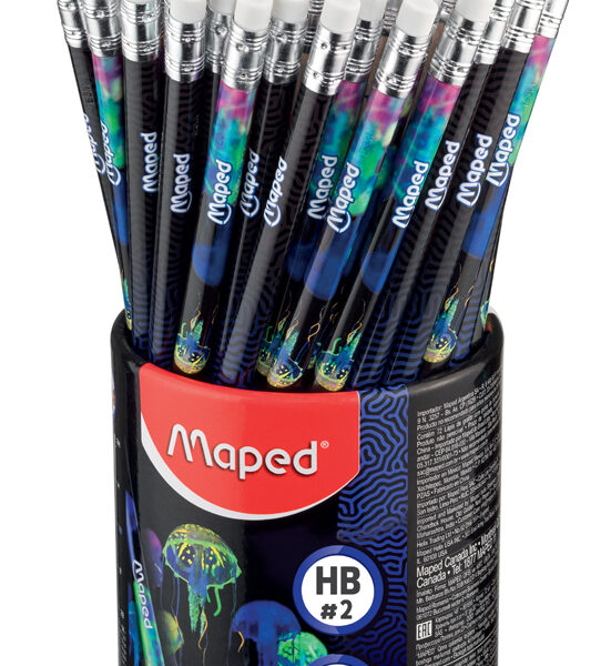Maped potlood DEEPSEA PARADISE, met vlakgum, HB, 72 stuks in koker