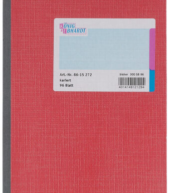 KÖNIG & EBHARDT notitieboekje, DIN A5, 96 vel, geruit