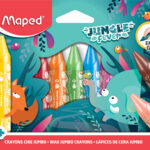 Maped waxkrijt JUNGLE fever JUMBO, 12 stuks in doosje