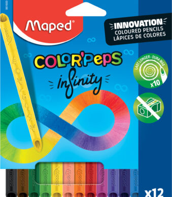 Maped driehoekige kleurpotloden COLOR'PEPS INFINITY, 12 stuks in etui