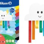 Kleurrijke tekeningbladenblok, 230 x 330 mm, 20 vellen