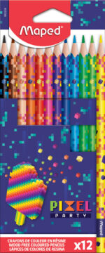 Maped driehoekige kleurpotloden PIXEL PARTY, 12 in doosje