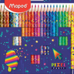 Maped driehoekige kleurpotloden PIXEL PARTY, 24 in doosje