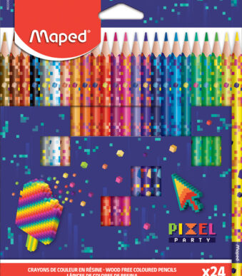 Maped driehoekige kleurpotloden PIXEL PARTY, 24 in doosje
