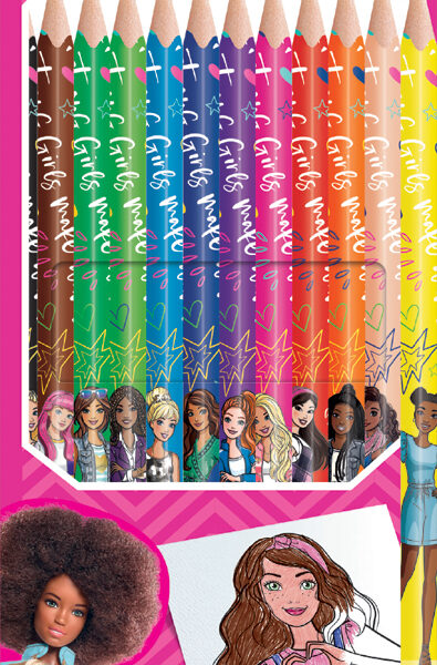 Maped driehoekige kleurpotloden Barbie, 12 stuks in doosje