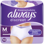 Hier is een correcte Nederlandse producttitel: Always discreet Verband-broekjes Plus, Maat M
