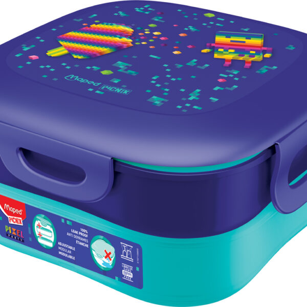 Maped PICNIK brooddoos/lunchbox KIDS CONCEPT PIXEL PARTY 3-in-1, 1,4 liter