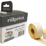 rillprint etiketten op rol, 57 x 32 mm, wit, permanent