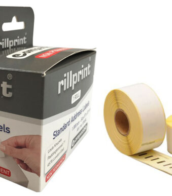 rillprint etiketten op rol, 57 x 32 mm, wit, verwijderbaar