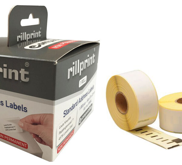 rillprint etiketten op rol, 57 x 32 mm, wit, verwijderbaar