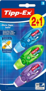 Tipp-Ex correctieroller 'Micro Tape Twist', kleuren assorti