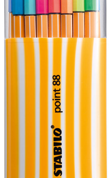 Stabilo Fineliner punt 88, 20 stuks Neon Zebra-effect