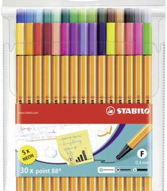 Stabilo fijne lijnstiften, etui met 30 stuks