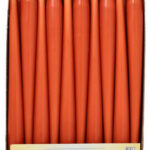 Gekleurde uitgeholde kaarsen, 22 mm, roestkleur, 50 stuks