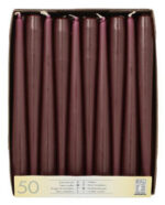 Lichtgevende kaarsen, 22 mm, donkerrood, 50 stuks