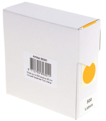 rillprint markeringspunten, diameter: 25 mm, neonoranje