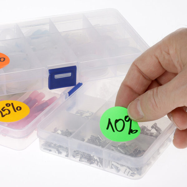 rillprint markeringspunten, diameter: 25 mm, neonoranje