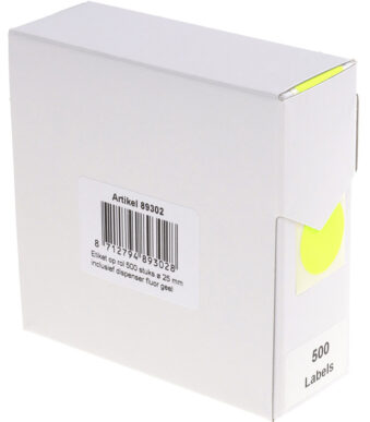 rillprint markeringspunten, diameter: 25 mm, neongeel