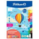 Kleurpapierblok Pelikan, A5-formaat, 40 vellen, assorti kleuren.