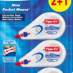 Tipp-Ex correctieroller Mini Pocket Mouse, 5mm x 6 m, 2+1