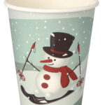 Kartonnen drinkbeker 'Sneeuwpop', 0,2 l