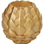 Pijnboomkaarsbal in goudkleur