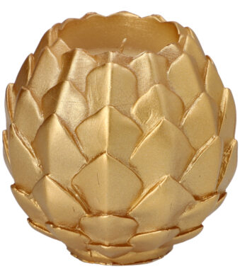 Pijnboomkaarsbal in goudkleur