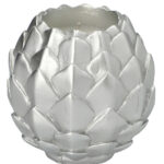 Zilveren dennenkegel-kaars