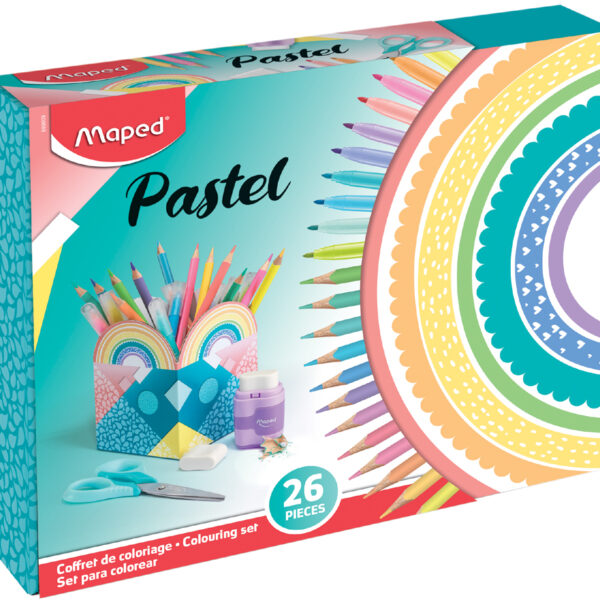 Maped tekenset Pastel KIDS, 26-delig, in geschenkdoos