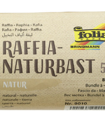Natuurlijk raffiabast, 50 g, naturel