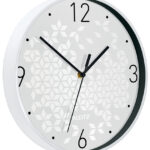 LEITZ wandklok WOW, quarz uurwerk, wit