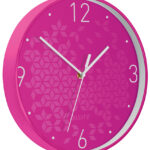 LEITZ wandklok WOW, quartz uurwerk, rose